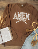 AMEN Faux Lace Pullover Crew