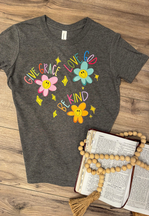 Toddler & Youth | Give Grace Love God Be Kind Tee