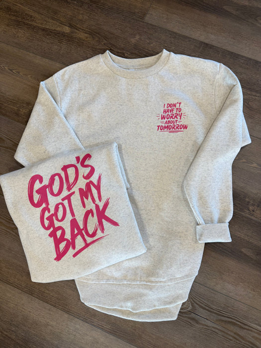 Gods Got My Back Fleece Crewneck