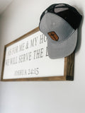 Leather Cross Shield of Faith Trucker Snapback Hat